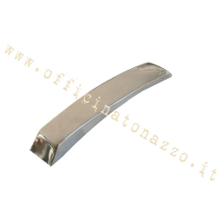 Polished stainless steel mudguard crest for Vespa PX Millenium
