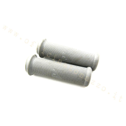 Pair of 24 mm grey handle grips for Vespa 50N - L - 50SS - 90 - 90SS - 125 GT - Super - VMA1&gt