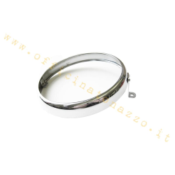 Chrome front headlight frame with Siem logo Ø105 for Vespa 150 VL1T Struzzo up to chassis 48299