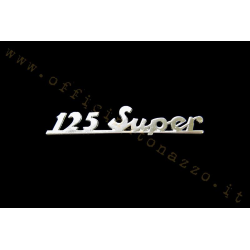 Rear plate "125 Super" in polished aluminium (hole spacing 98.70 mm)
