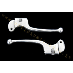 Pair of adjustable levers in polished aluminium Sport for all Vespa models
