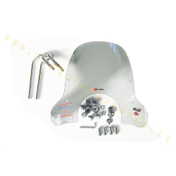 Smoked windscreen with chrome brackets for Vespa GT200 - GTS250