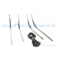 Complete footboard strips with tips and rivets for Vespa PK - S - ETS