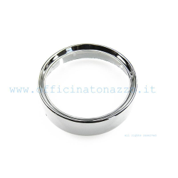Marco cromado para faro delantero con marca SIEM, Ø130 para Vespa 125 GTR -  TS - 150 Sprint Veloce - 180/200 Rally (código ref. Piaggio 113891)