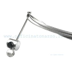 Clutch/front brake cable with removable barrel for Vespa