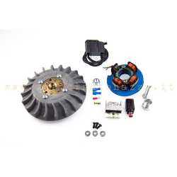 Allumage Parmakit à avance variable cône 20 - 1,5 kg avec volant d'inertie usiné dans la masse pour Vespa 50 - 50 Special - ET3 - Primavera - PK 125 S - PK XL - ETS  - HP - FL (ventilateur gris)