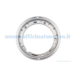F.A tubeless alloy rim, 2.50x10" metallic grey, for Vespa Cosa, adaptable to Vespa PX (valve and nuts included)