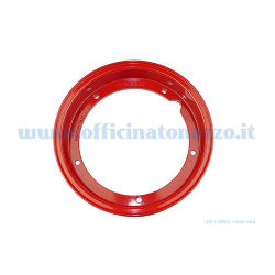 F.A tubeless alloy rim, 2.50x10" red   for Vespa Cosa, adaptable to Vespa PX (valve and nuts included)