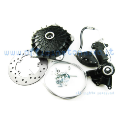 Grimeca semi-hydraulic front disc brake, 16 mm pin with original black hub for Vespa PX