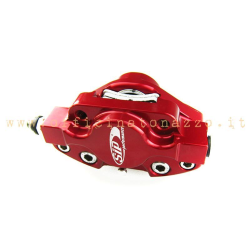 Oversized red disc brake caliper for Vespa PX (including pads)