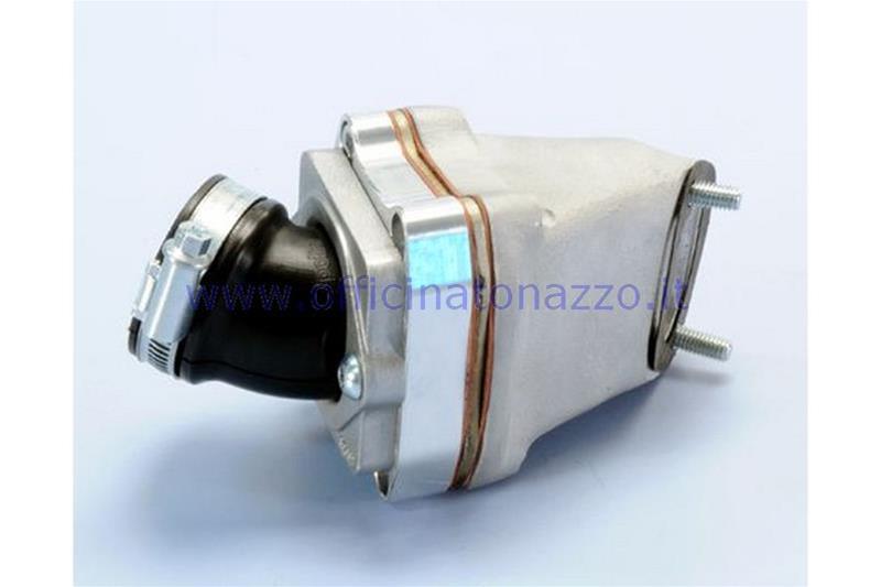 215.0119 - Polini lamellar intake manifold 24 / 30mm 2 holes connection elastic coupling for Vespa 50 - ET3 - Primavera