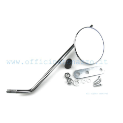 Round chrome rear-view mirror, right or left, for Vespa