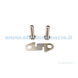 Piastrina bloccaggio leva avviamento nichelata per Vespa 125 cambio bacchetta V15T 87510> - V30>33T