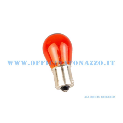 Lampe für Vespa mit Bajonettverschluss, Kugel 12V - 21W orange mit parallelen Stiften