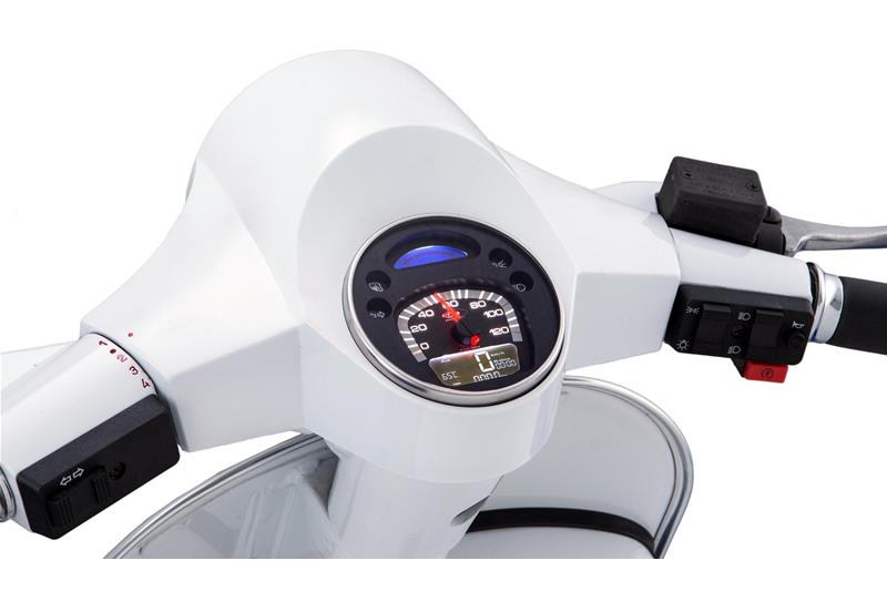 Tachometer und Drehzahlmesser mit schwarzem Hintergrund Digital 2.0 für Vespa PX 125/150/200 Rainbow - Millenium - auch für Vespa GTV / GT 60 125-300cc geeignet