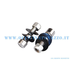 Brake/clutch lever screw and nut with washers (slotted head)
