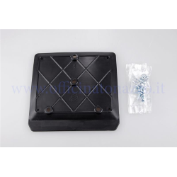 Polini black plastic licence plate holder for Vespa 50 (with screws)