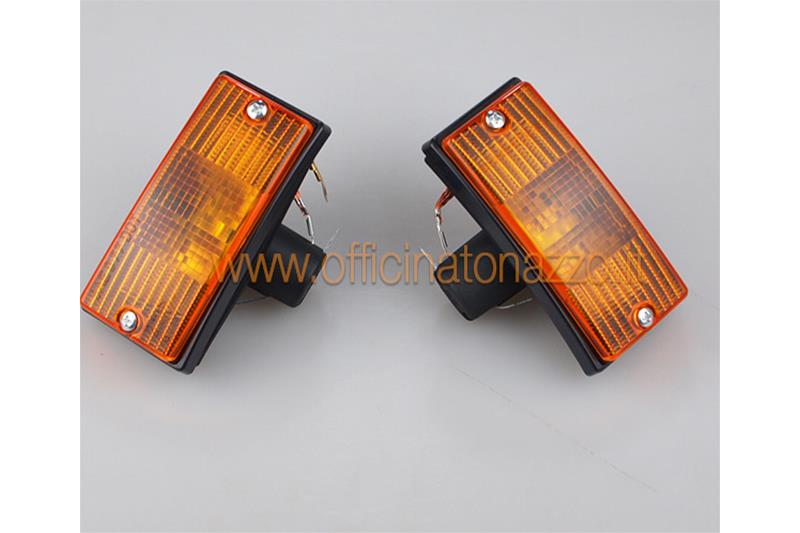 Pair of SIEM orange front turn signals for Vespa PX - PE - T5