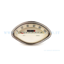 Tachometer mit 100 km/h Skala ohne Vespa-Logo 150 VBA1T - VBB1-2 (DICKER SEILZUG)