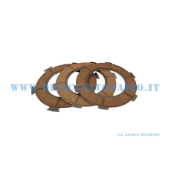 Embrayage 3 disques en liège Pinasco pour modèle avec 6 ressorts Vespa  PX 125 - 150 - VNB - GT