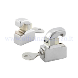 Candado antirrobo satinado para maletas Vespa GT - GTR - TS - Super - GL - Sprint - Sprint V. - 160GS - 180 SS - Rally - PX  (2 pz)