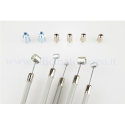 Kit de cables/fundas lisas grises universales para todos los modelos de Vespa