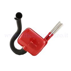 Pot d'échappement Racing SIP ROAD style "Abarth", couleur rouge, pour Vespa 24153000 GS / 160SS, 180 Rally