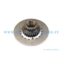 DRT Z 24 pinion meshes with original Piaggio Z 65 primary (ratio 2.70) elecoidale for Vespa 7-spring clutch