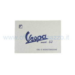 Libretto di uso e manutenzione per Vespa 125 del 1953
