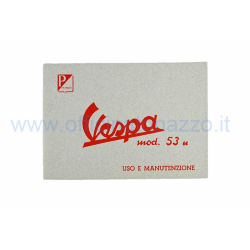 Libretto di uso e manutenzione per  Vespa 125 U del 1953