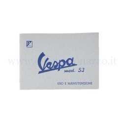 Libretto di uso e manutenzione per Vespa 125 del 1953