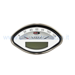 Digitaler Tacho und Drehzahlmesser 2.0 mit weißem Hintergrund für Vespa GT - GL - GS160 - Sprint