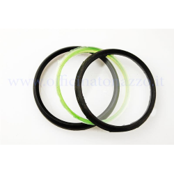 Complete glass and frame kit with green speedometer ring for Vespa PX - PE, diameter 81 mm (not PX Arcobaleno)