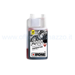 Huile mélange Ipone R2000RS à base synthétique avec doseur intégré parfum fraise, conditionnement 1 litre
