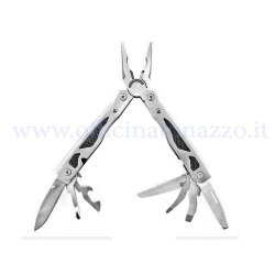 Pocket multifunction pliers with 7 different functions in steel