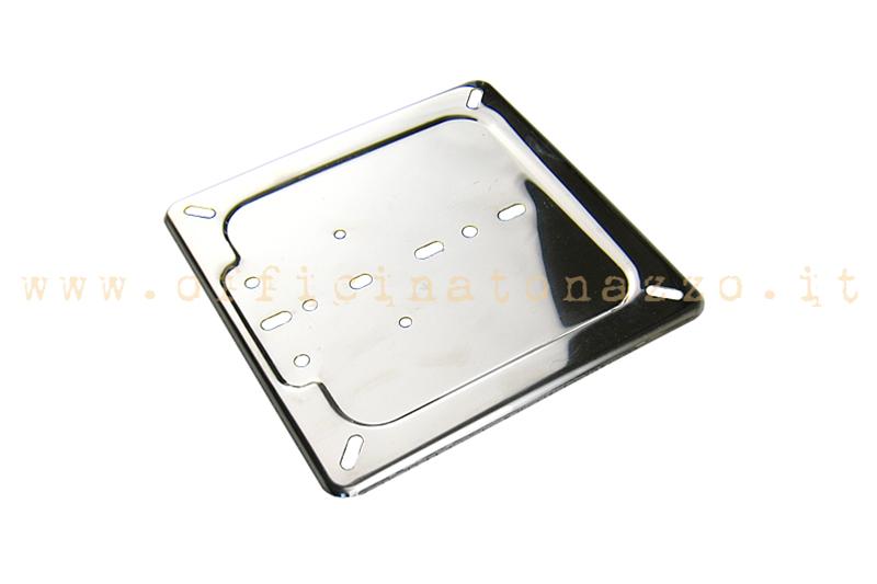 Vespa chromed iron license plate holder for new European plates