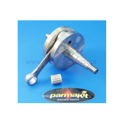 Árbol motor Parmakit con volantes redondos Ø87, carrera 51, cono Ø20, biela 105 obtenida a partir de un bloque macizo e insertos de tungsteno, específico para cilindro W-Force