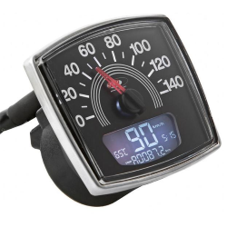 Digitaler Tachometer und Drehzahlmesser 2.0 mit schwarzem Hintergrund für Vespa 50 Special/Elestart