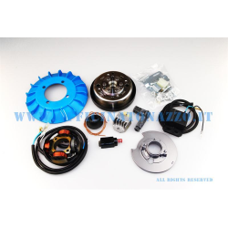Polini ignition with variable advance, cone 20 - 1.4 kg Vespa PX - PE (black fan)