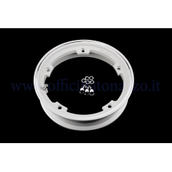 Cerchio F.A tubeless in lega canale 2.10x10" bianco per Vespa PX - 50 - Primavera - ET3 (Valvola e dadi inclusi)
