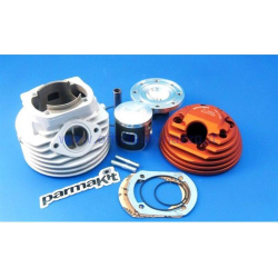 Cylindre Parmakit 135cc SP 09-EVO Ø60 en aluminium, bielle 97, bougie latérale avec traverse sur l'échappement pour Vespa Primavera - ET3