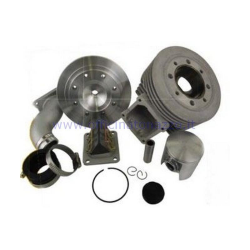 Pinasco 135cc "ZUERA SRV" aluminium cylinder with central spark plug and reed valve for Vespa 125 ET3 - Primavera