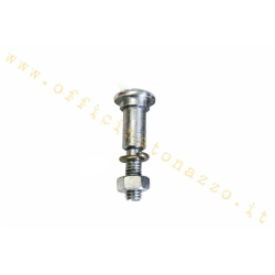 Brake/clutch lever screw and nut 8.6/6.6x24.5mm in polished stainless steel (slotted head)
