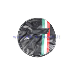Cache-roue de secours noir avec bande tricolore et poche porte-documents pour jante de 10"