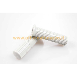 Pair of grey Ø 24 mm grips for Vespa PX 1st series - Sprint Veloce - Rally - TS - GT - GTR