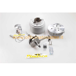 Kit Cilindro Vespa "Faro Basso" Pinasco, 160cc completo di Albero motore per Vespa 125 VM/VN/ACMA/150 VB/VGL1/VLØ 60mm, alluminio, 5 travasi, corsa 57mm