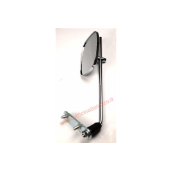 Rétroviseur rectangulaire droit/gauche chromé (longueur de la tige 30 cm) pour Vespa, complet avec support