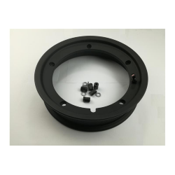 SIP 2.10x10" tubeless rim, black  for Vespa 50-125-150-200, Rally, PX, Sprint etc. (pre-mounted valve and nuts included)