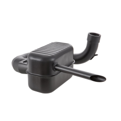 Road Racing exhaust for Vespa VM VN VL VB1 low headlight with black expansion
