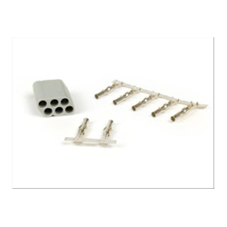 Faston connector for electrical system wiring -BGM PRO, 6-way- Vespa, Piaggio, Gilera - male
